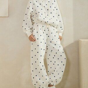 new VEVERET sweatpants joggers POLKA DOT SM-LG HOTTEST TREND stylis leisure wear